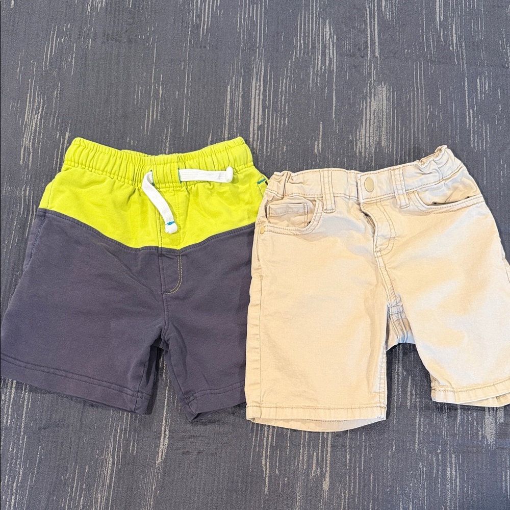 Tommy Bahama Boys Colorblock Navy and Lime and Mayoral Pull-On Shorts. Cotton